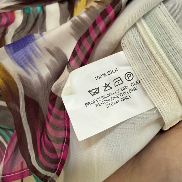 MISSONI | Rhinestone Embellished Multicolour Silk Blouse AS IS - Picture 4 of 6